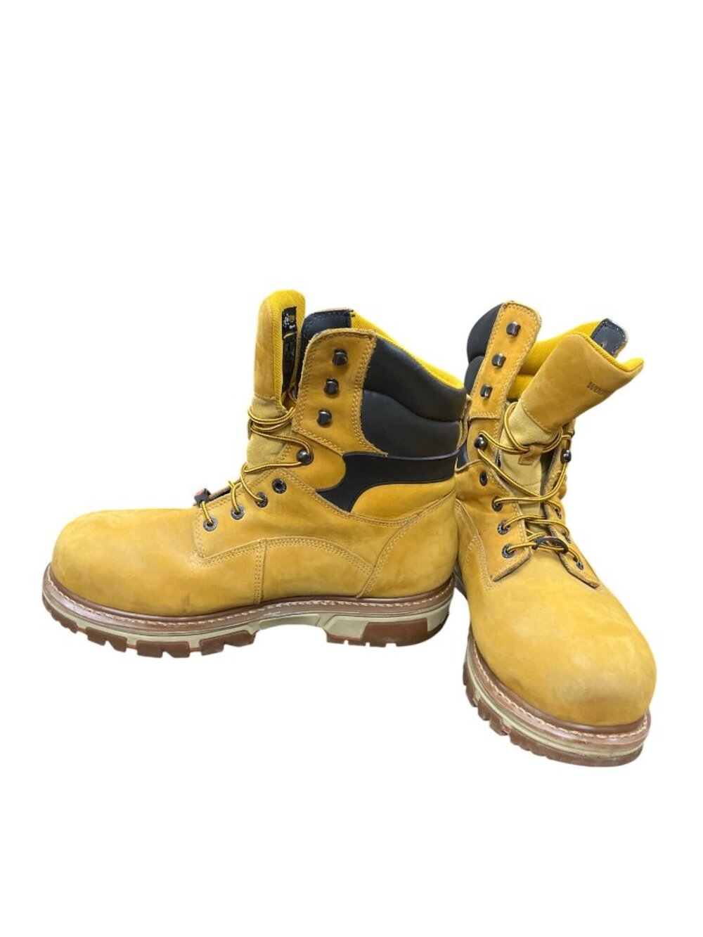 Wolverine Shock W10618 mens brown leather mid calf safety boots 14M SKU 10-871